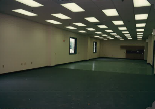 Technical Services area at Hughes Library before completion